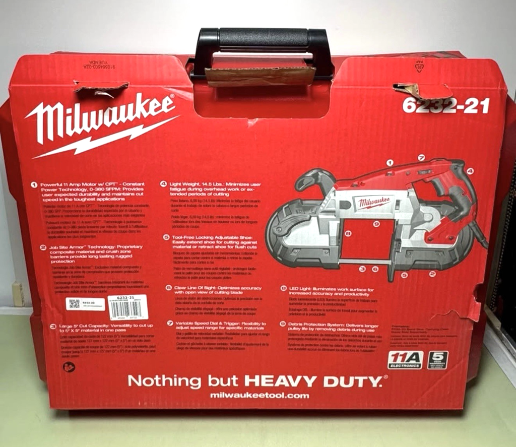 Milwaukee Band Saw Corded 6232-21 Deep Cut Variable Speed With Case New In Box #2