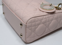 Christian Dior Lady Dior Mini Bag Pink Cannage Lambskin Gold Hardware in Boston