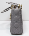 Christian Dior Lady Dior Small Bag – Gray Lambskin / Gold Hardware *No Strap* with delivery