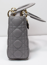 Christian Dior Lady Dior Small Bag – Gray Lambskin / Gold Hardware *No Strap* in Boston