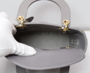 Christian Dior Lady Dior Small Bag – Gray Lambskin / Gold Hardware *No Strap* – photo-6