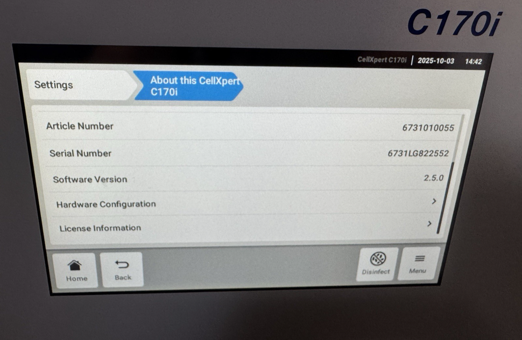 Eppendorf CellXpert C170i CO₂ Incubator Copper Shelves + Segmented Doors #13