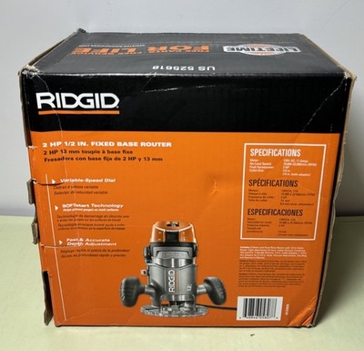 Ridgid 2 HP 1/2" Fixed Base Router R22002 -Open Box #2
