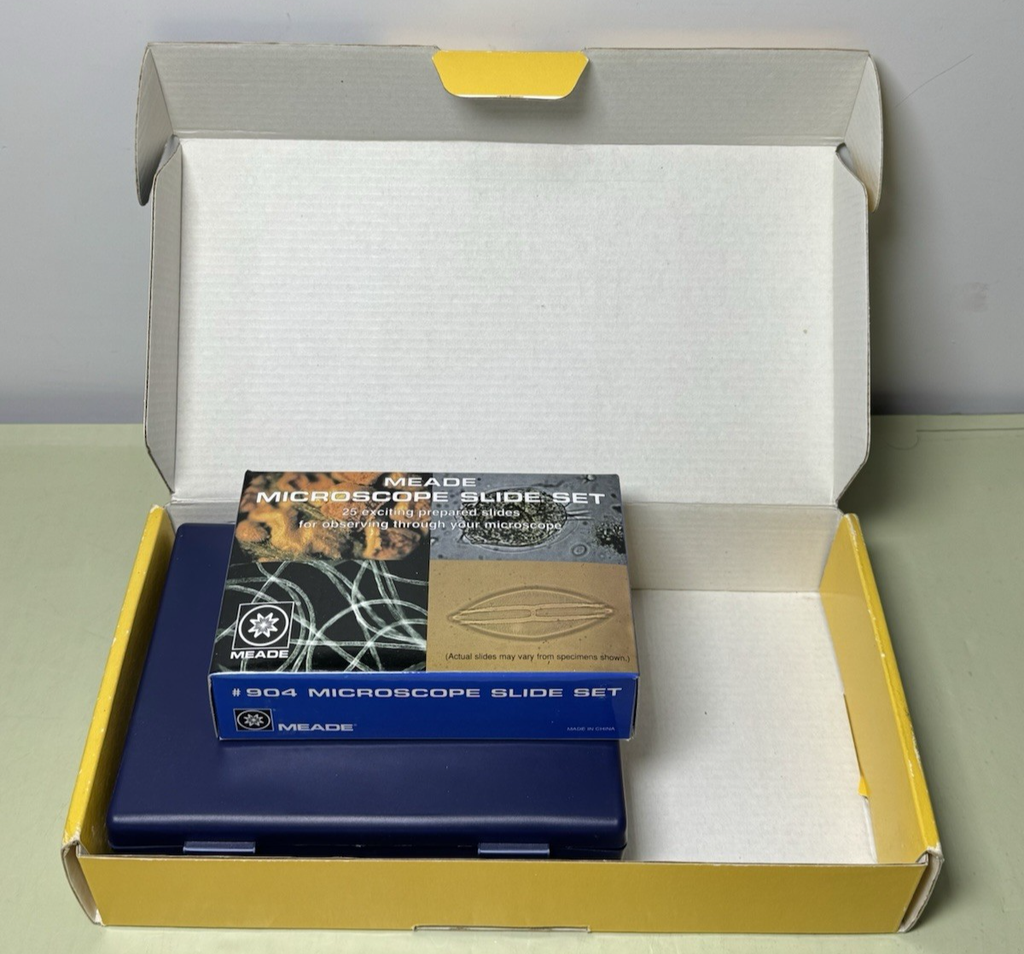 Meade ReadView Handheld Microscope 80x160x w/ 25 Slides Set NOB Never Used #2