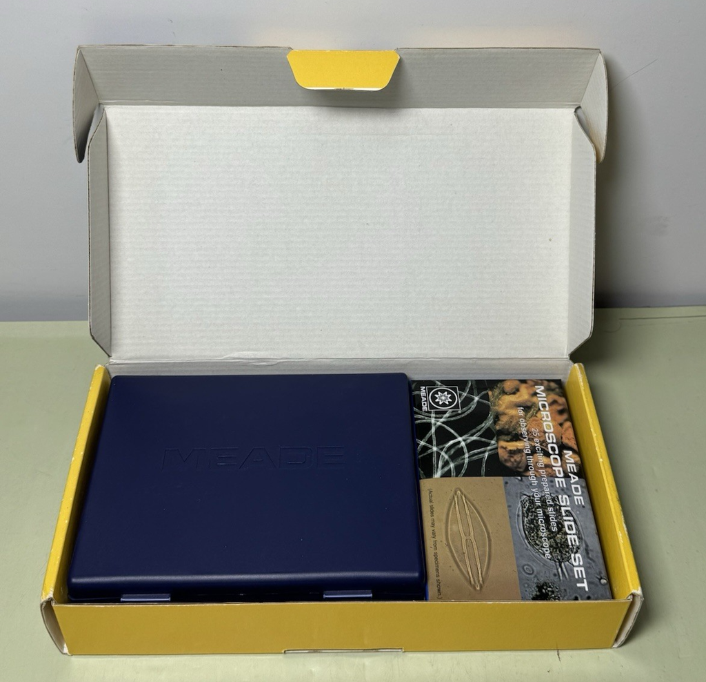 Meade ReadView Handheld Microscope 80x160x w/ 25 Slides Set NOB Never Used #3