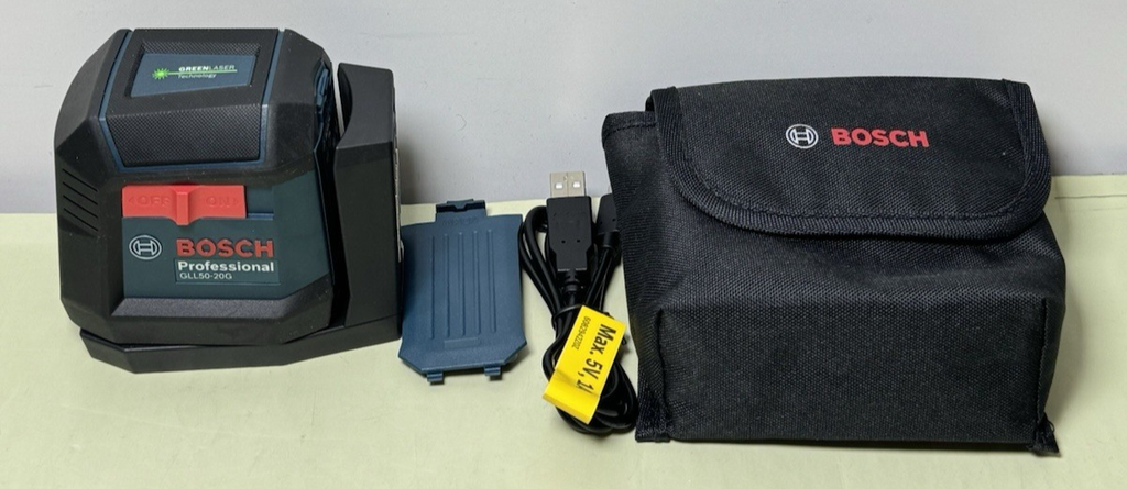 Bosch Professional GLL50-20G Green Beam Cross Line Laser Open Box W/ Bag #3