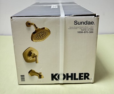 Kohler Sundae Tub & Shower Faucet with Valve Brushed Moderne Brass R28798-4G-2MB #1