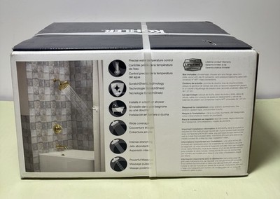 Kohler Sundae Tub & Shower Faucet with Valve Brushed Moderne Brass R28798-4G-2MB #4