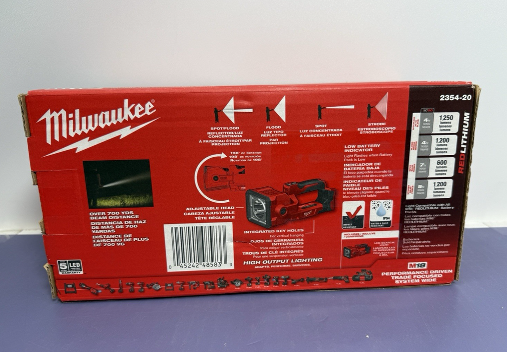 Milwaukee 2354-20 M18 Search Light - Brand New #1