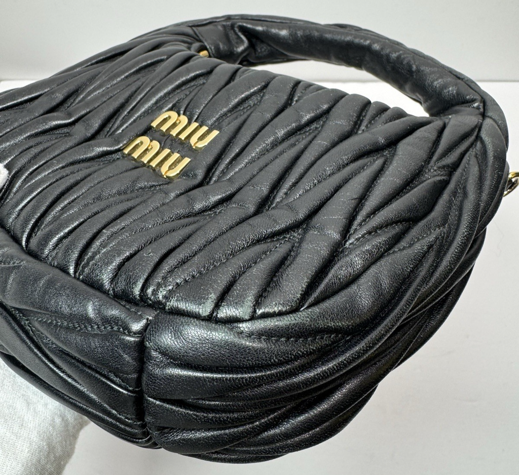 Miu Miu Wander matelassé nappa leather hobo bag #5