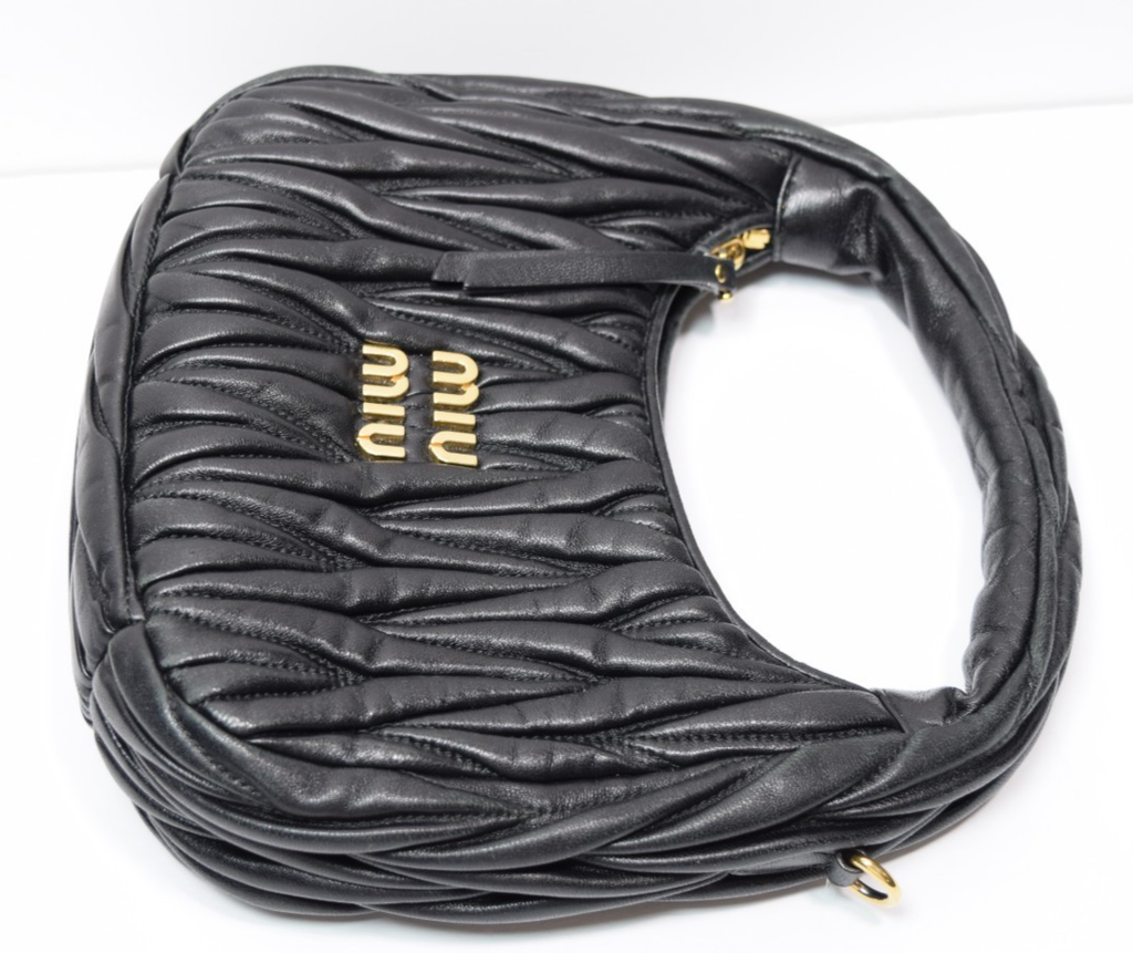 Miu Miu Wander matelassé nappa leather hobo bag #12