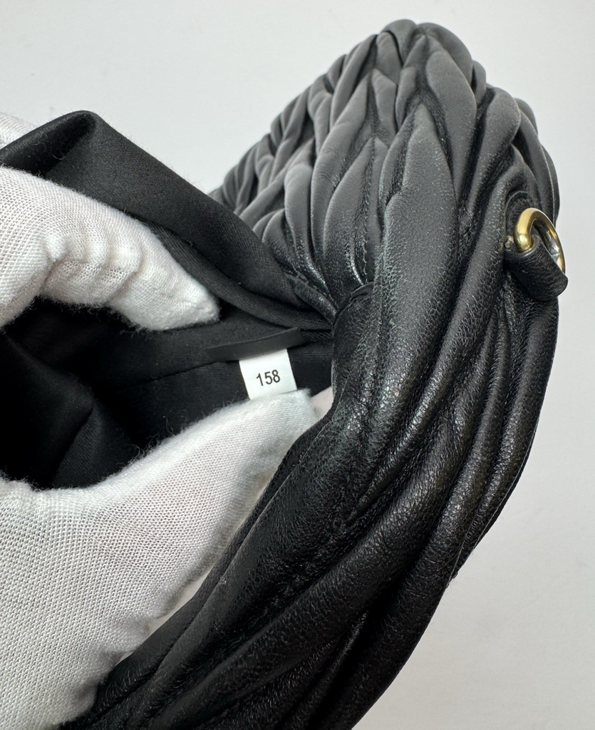 Miu Miu Wander matelassé nappa leather hobo bag #17