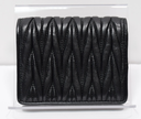 Miu Miu Matelasse Textured Leather Wallet Black used