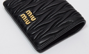Miu Miu Matelasse Textured Leather Wallet Black purchase
