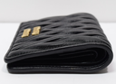 Miu Miu Matelasse Textured Leather Wallet Black in Boston