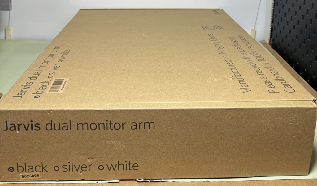 Jarvis Dual Monitor Arms Swivel Black- New Sealed #1