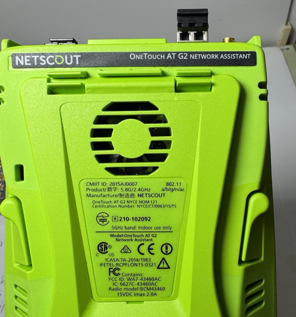 NetScout Fluke OneTouch AT G2 Network Assistant w/ WireView IDs & Antenna #8