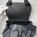 GUCCI 495563 GG Supreme Canvas Backpack Black Leather Trim Men's Bag buy