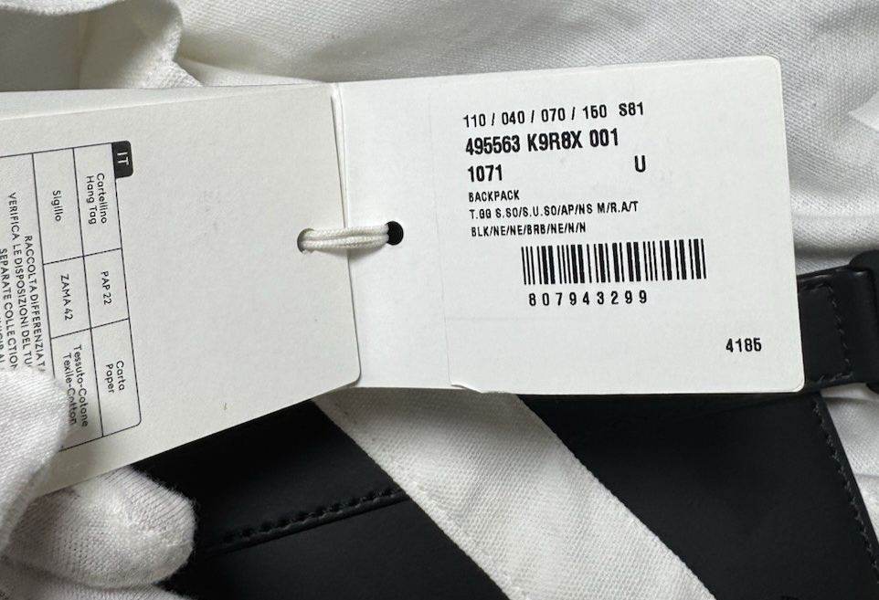 GUCCI 495563 GG Supreme Canvas Backpack Black Leather Trim Men's Bag #13