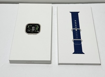 Apple Watch Ultra 3 GPS+Cell 49mm Titanium Case w/Anchor Blue Ocean Band-Open Bo #4