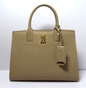 Burberry Frances Tote Leather Beige Mini used