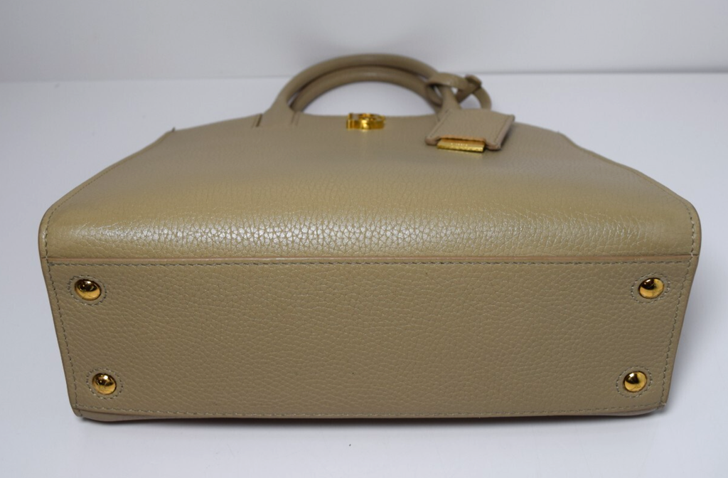 Burberry Frances Tote Leather Beige Mini #2