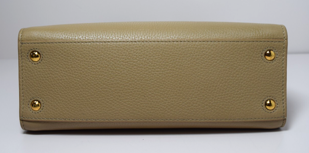 Burberry Frances Tote Leather Beige Mini #3