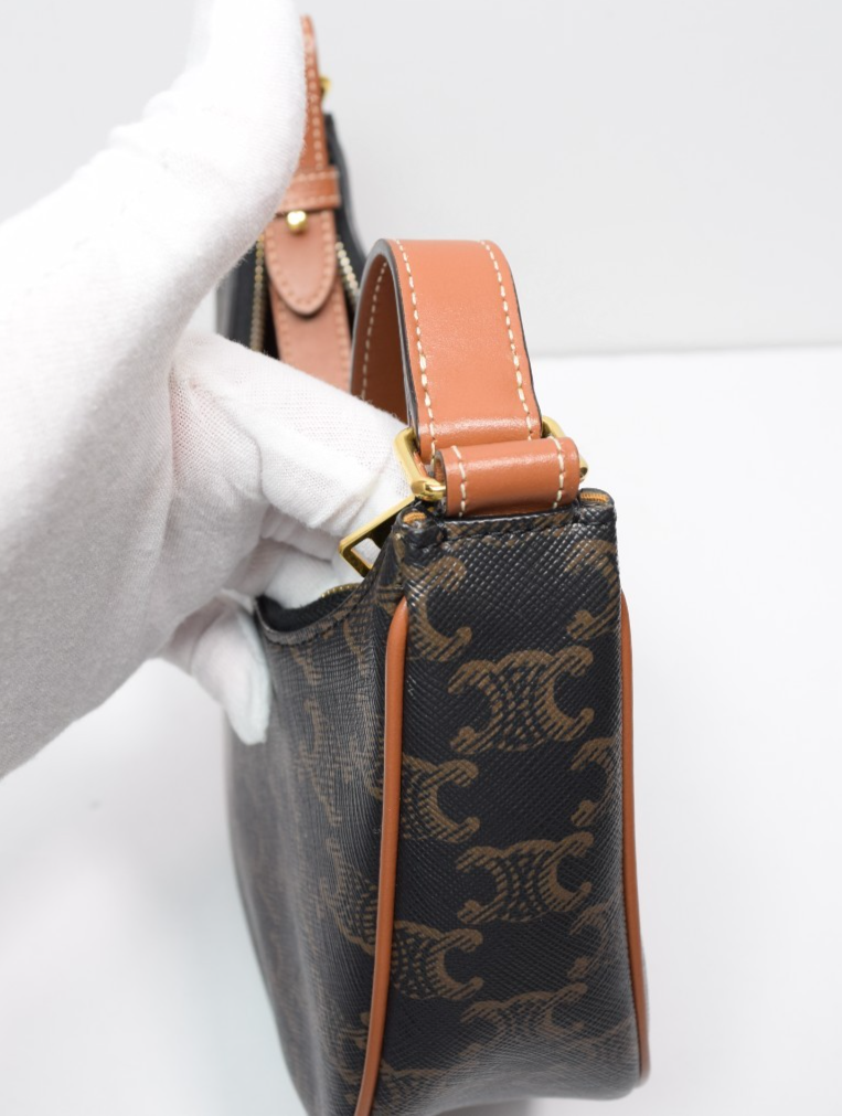 CELINE Ava Bag IN Triomphe Canvas and Calfskin #12