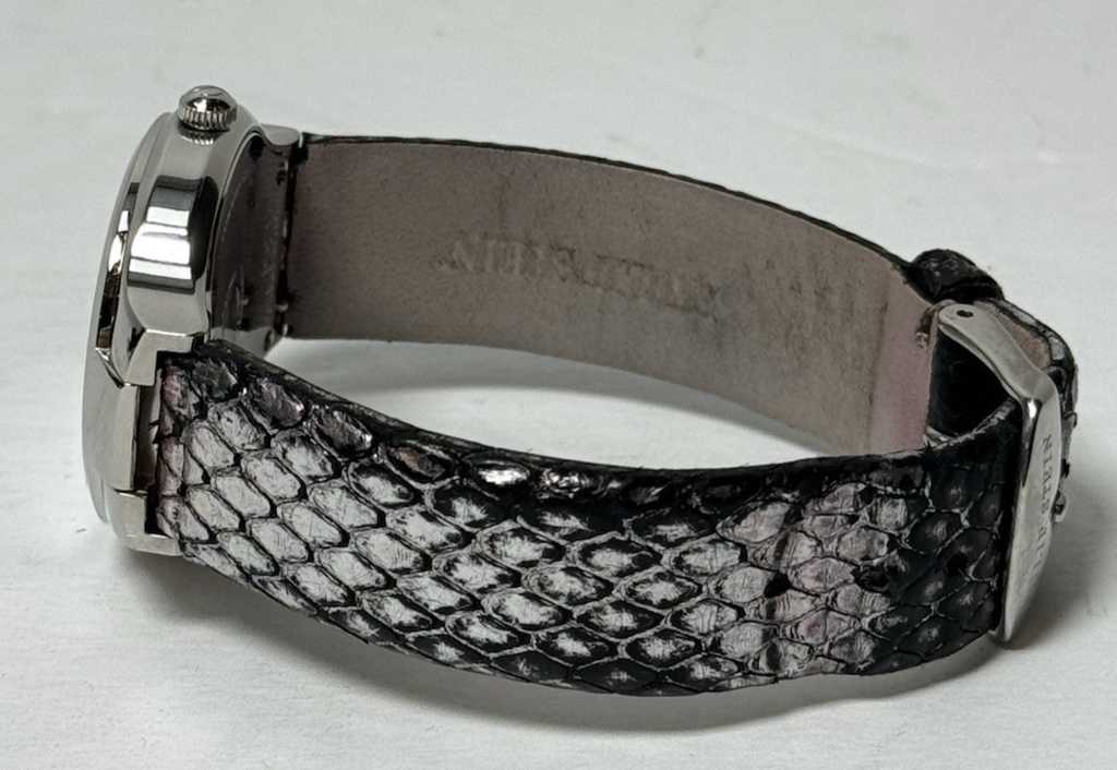 Philip Stein Signature 1 Ladies Watch 32mm MOP Dial Python Strap Stainless Steel #6