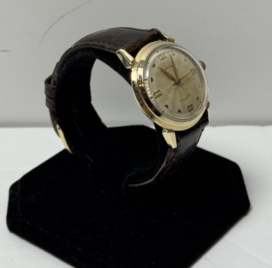 Vintage HAMILTON Men's Automatic Watch Cal.672 17Jewels 10K RGP 1950s-32mm #3