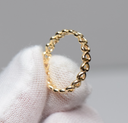 PANDORA Band Of Hearts 14k Yellow Gold Ring Band Size 5.75 buy
