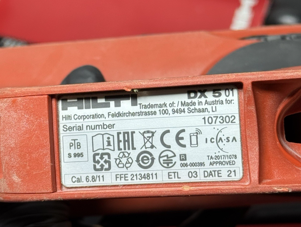 Hilti DX5 Powder Actuated Fastening Tool With MX 72  Magazine #2