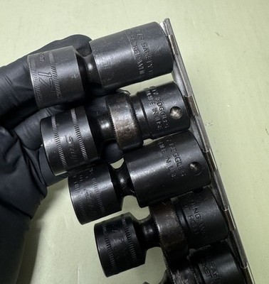 Snap-On 207IPFM 7 Piece 3/8"Dr 6Pt Metric Shallow Impact Swivel Socket Set #6