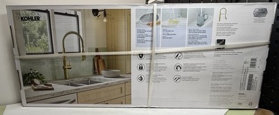 KOHLER Clarus Semi-Pro Pull Down Sprayer Kitchen Faucet in Brushed Moderne Brass #1