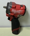 Milwaukee 2562-20 M12 FUEL 12V  Brushless Stubby 3/8" Impact 3.0ah batt+charger used