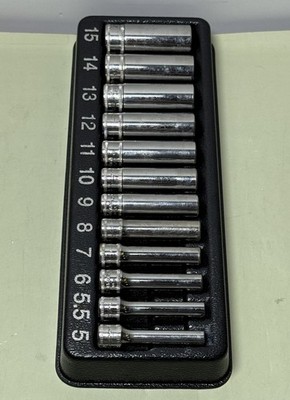 Snap-On 112STMMY 12pc 1/4" Drive 6pt Metric Flank Drive Deep Socket Set 5-15mm #3