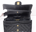 Chanel Classic Double Flap Bag Quilted Caviar Medium - Black - *Shows Wear* – photo-7