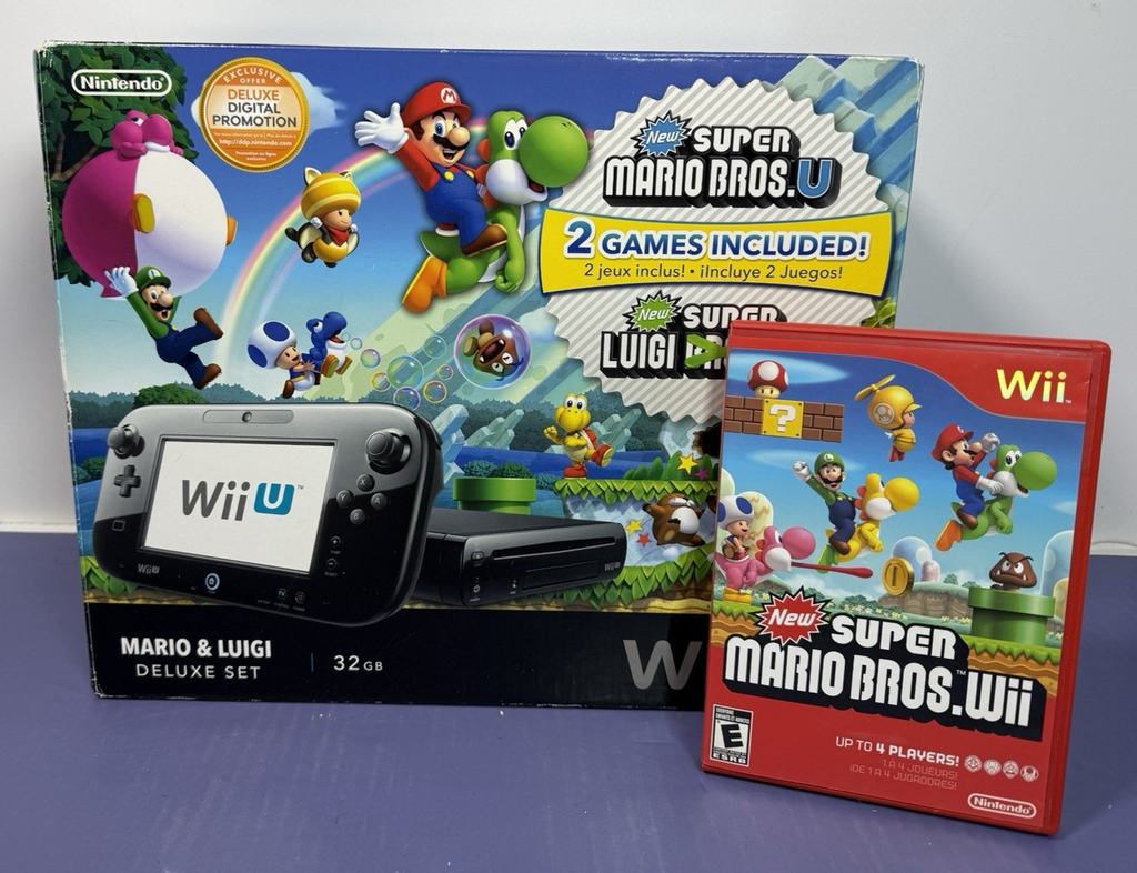 Nintendo Wii U Console Bundle + GamePad + New Super Mario Bros. U (Complete Core #1