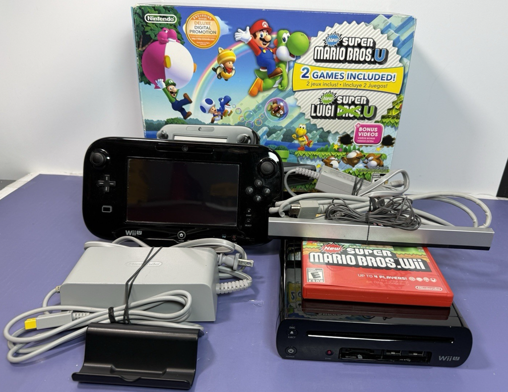 Nintendo Wii U Console Bundle + GamePad + New Super Mario Bros. U (Complete Core #6