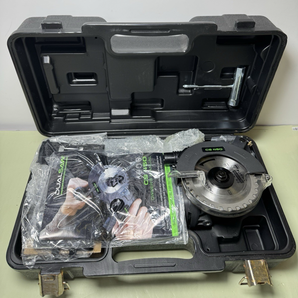 Dual Saw CS450 4-1/2" Circular Saw Counter Rotating Double Blade w/Case #1
