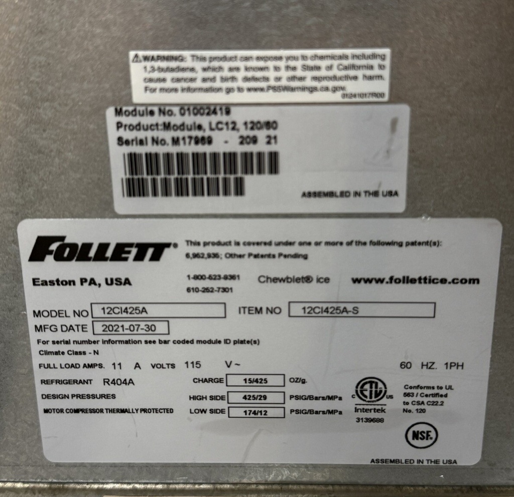 Follett 12CI425A-S 425 lb Countertop Water/Nugget Ice Dispenser (Sensor Trigger) #5