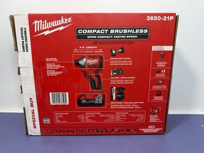Milwaukee 3650-21P 18V M18 1/4in Brushless Impact Driver Set (Battery & Charger) #1