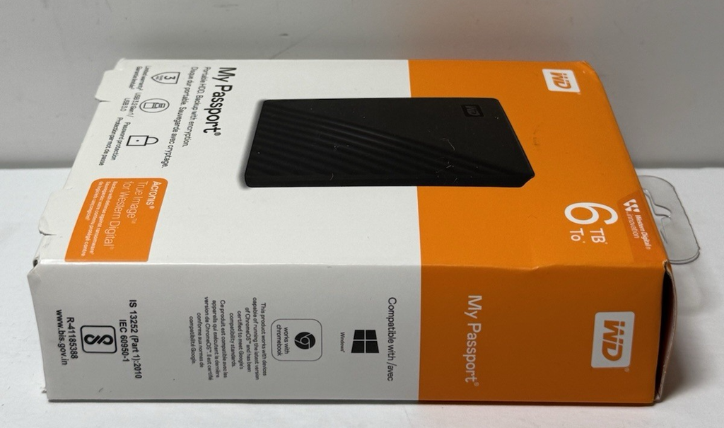 WD- My Passport 6TB External USB 3.0 Portable Hard Drive Black-Brand new #3
