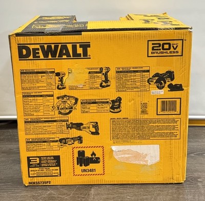 DEWALT 20-Volt MAX Lithium-Ion Cordless 7-Tool Combo Kit w/2.0 Ah-5 Batt+charger #2