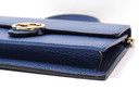 GUCCI Dollar Interlocking G Calfskin Leather Chain Wallet Crossbody Bag Blue cost