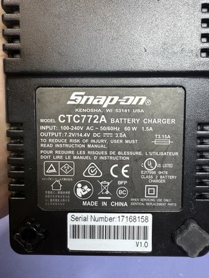 Snap-on 14.4V CTR814 MicroLithium Cordless 1/4" Ratchet Kit W/ 3/8th In Adapter #6