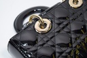 Christian Dior Lady D-Joy Bag Cannage Quilt Patent Small Black -No Strap purchase
