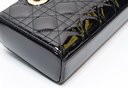 Christian Dior Lady D-Joy Bag Cannage Quilt Patent Small Black -No Strap with delivery