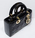 Christian Dior Lady D-Joy Bag Cannage Quilt Patent Small Black -No Strap – photo-3
