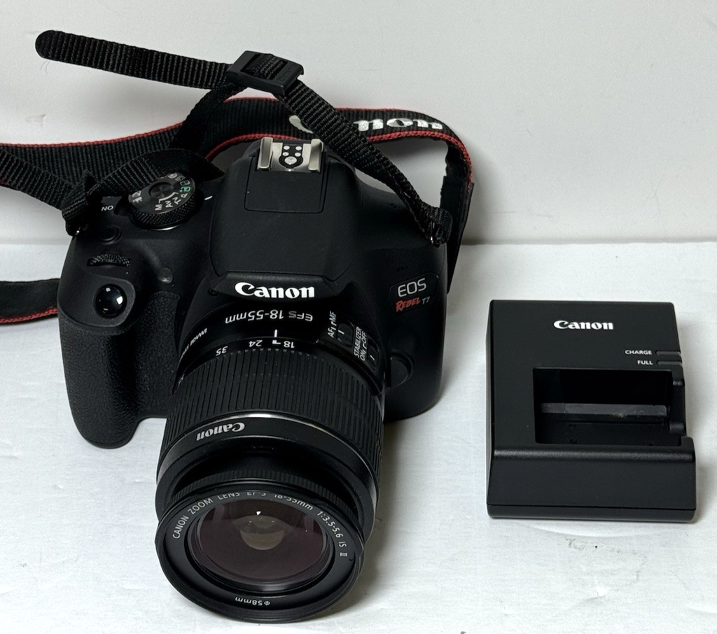 Canon EOS Rebel T7 24.1 MP Digital SLR Camera Black  with 18-55 Lens #1